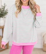 Green Stripe Sweatshirt