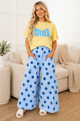 Polka Dot Wide Leg Pants