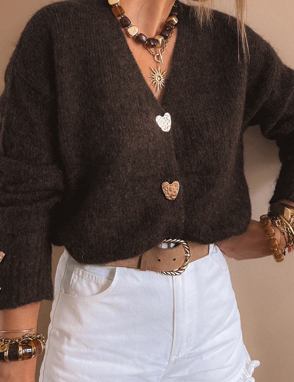 Chicory Heart Button Sweater *Multiple Colors* RTS