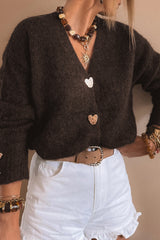 Chicory Heart Button Sweater *Multiple Colors* RTS