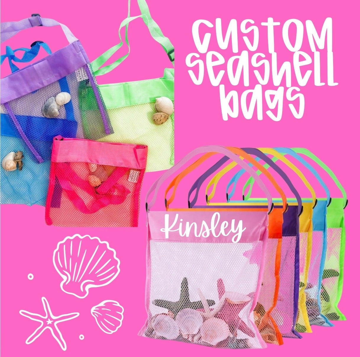 Custom Seashell Bags