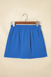 Blue Elastic Skort