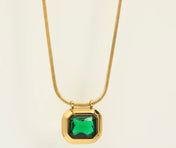 “LOVE” Gemstone Pendant Necklace