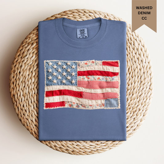 Patchwork Flag Tee.