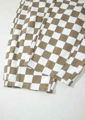 Checkered Barrel Jeans