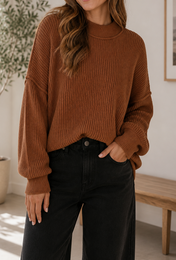 Ribbed Knit Sweater Full Run RTS