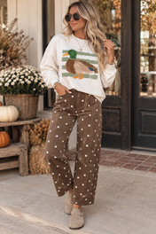 Polka Dot Barrel Jeans