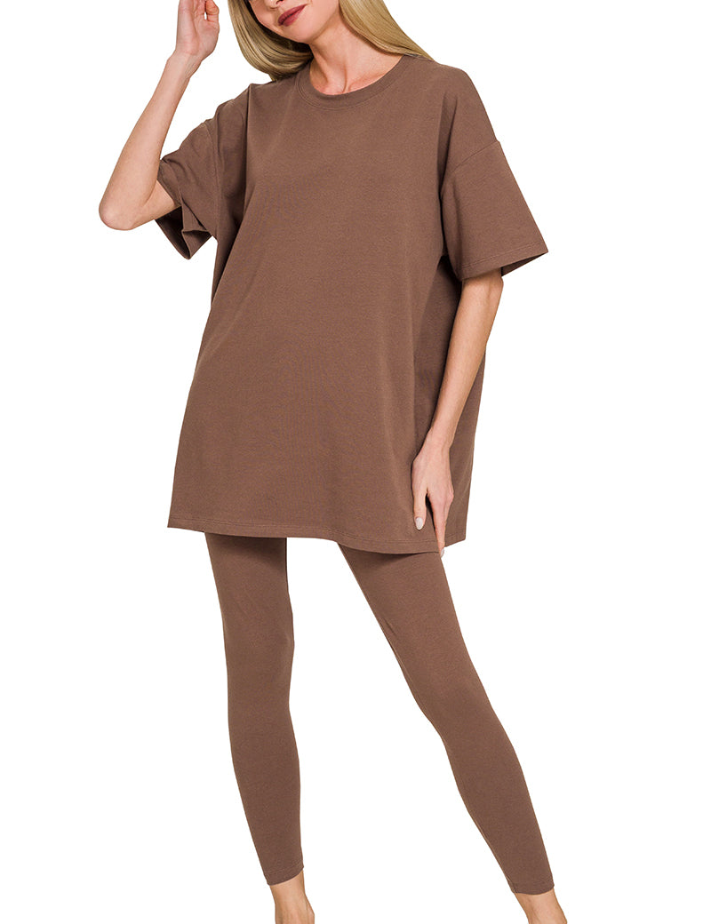 Cotton Round Neck Zenana Set *Multiple Colors* RTS