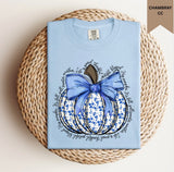Blue Vintage Pumpkin Tee.