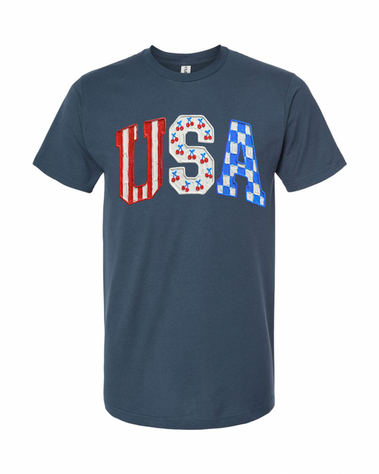 Tultex USA Preppy MultiPrint Design Tee.