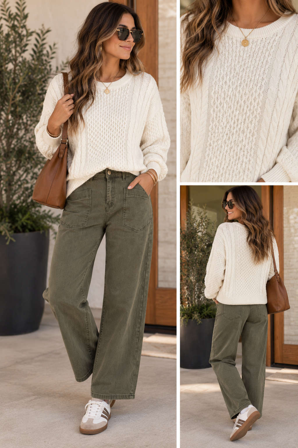 Cable Knit Loose Sweater