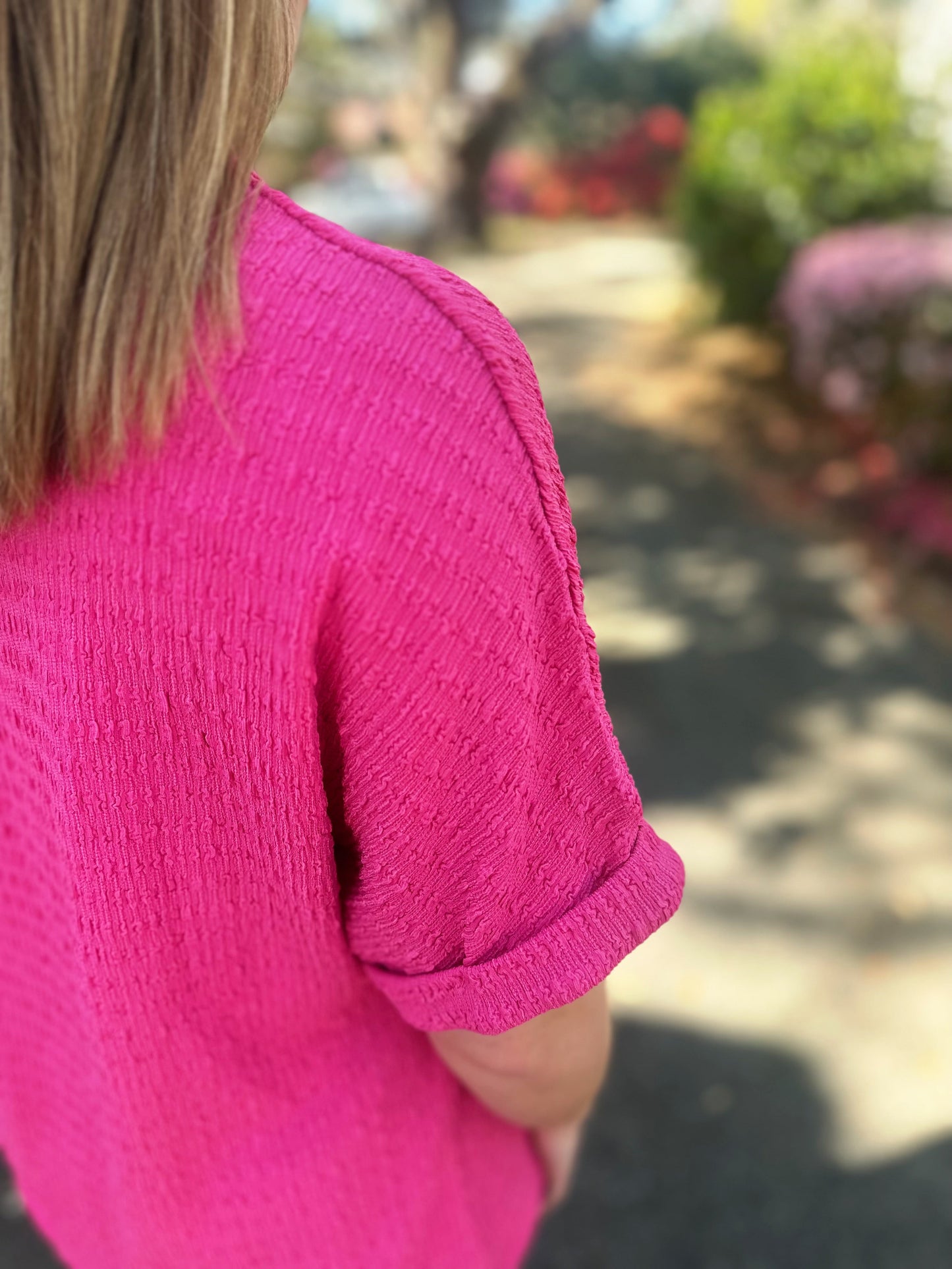 Pink Textured Top RTS