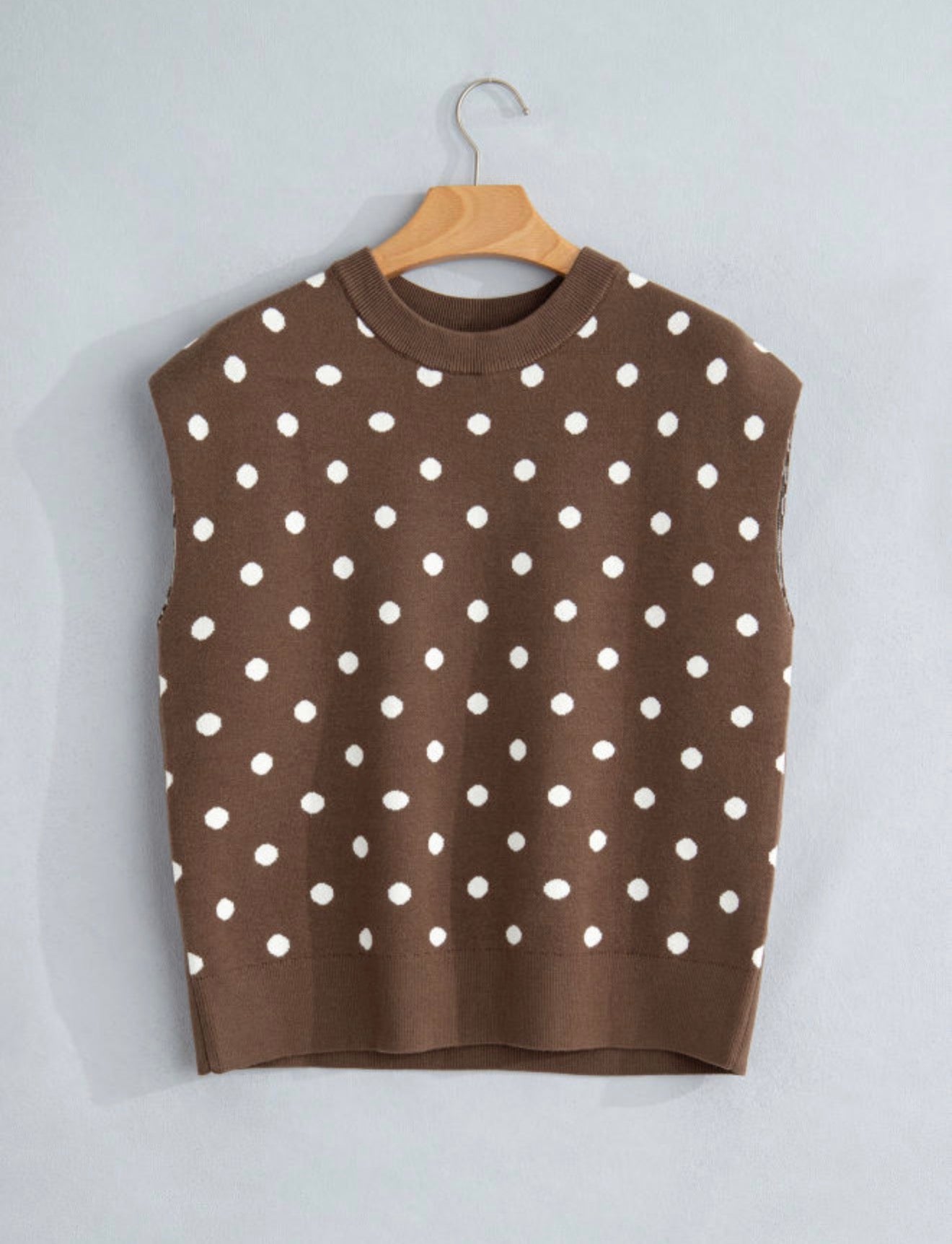 Round Neck Polka Dot Sweatshirt Full Run RTS