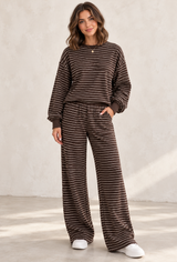 Stripe Terry Knit Set