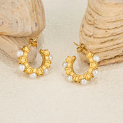 Pearl Hoop Earrings RTS