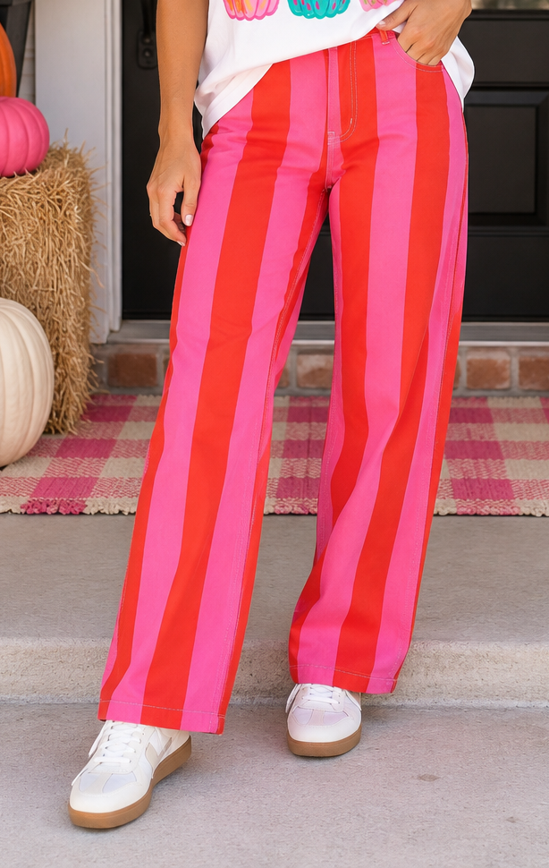 Stripe Casual Shift Jeans