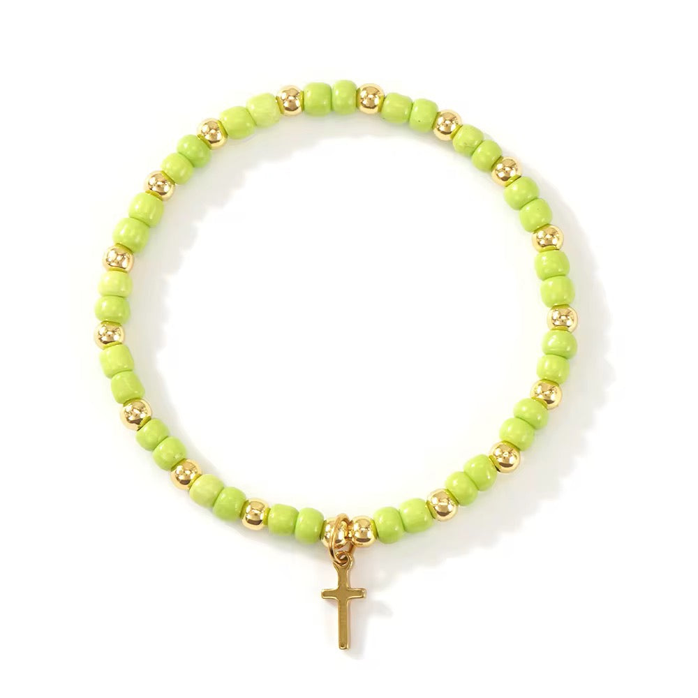 Cross Beaded Bracelet