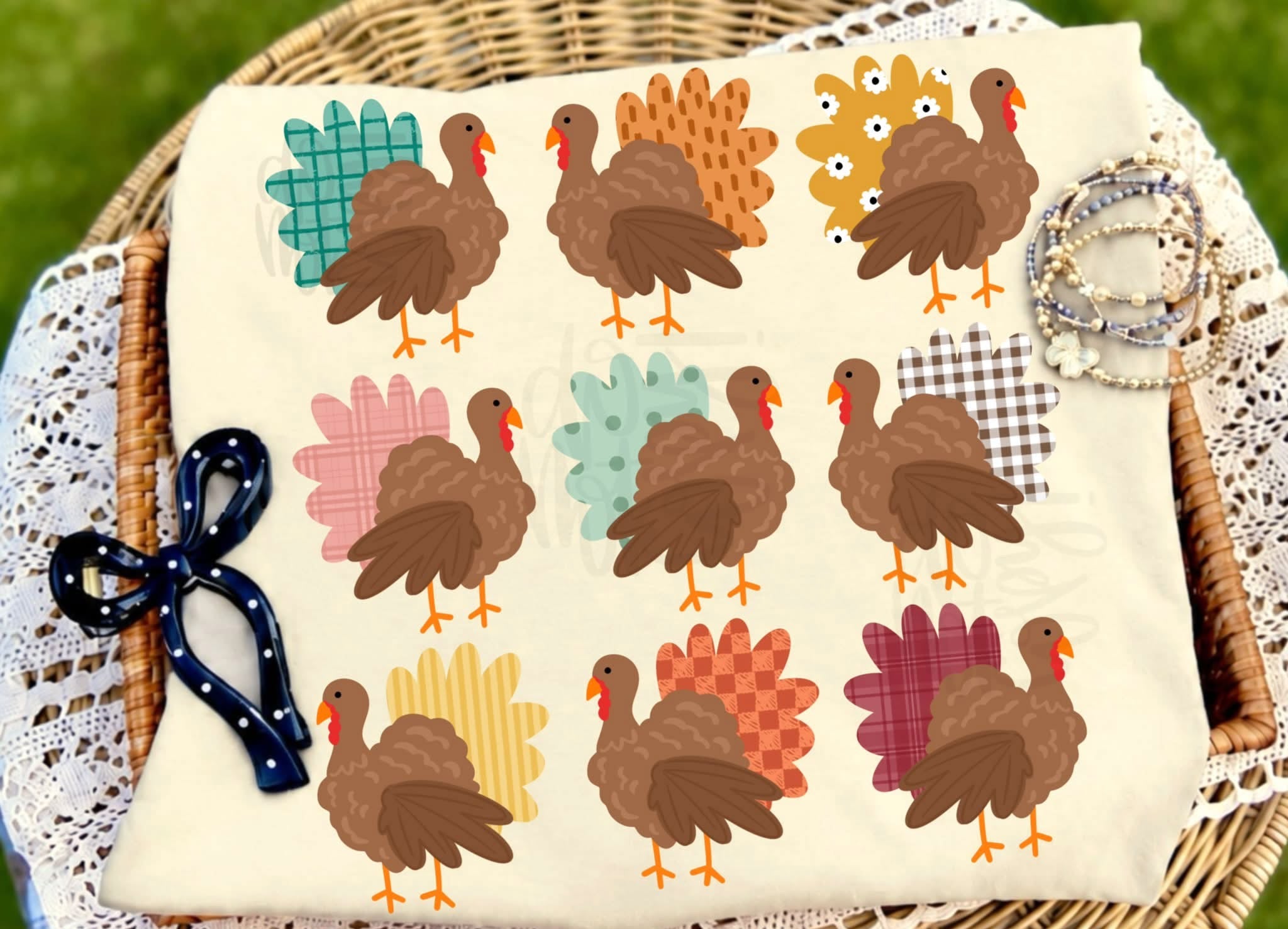 Multi Turkey Pattern Tee.