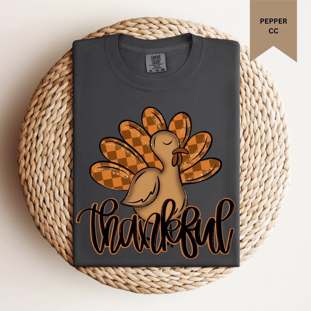 Thankful Checkered Tee.