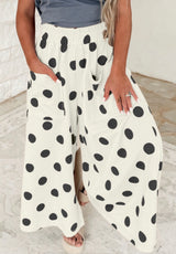 Polka Dot Wide Leg Pants
