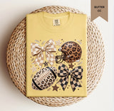 Leopard Football Bows Tee.
