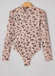 Khaki Sheer Leopard Bodysuit