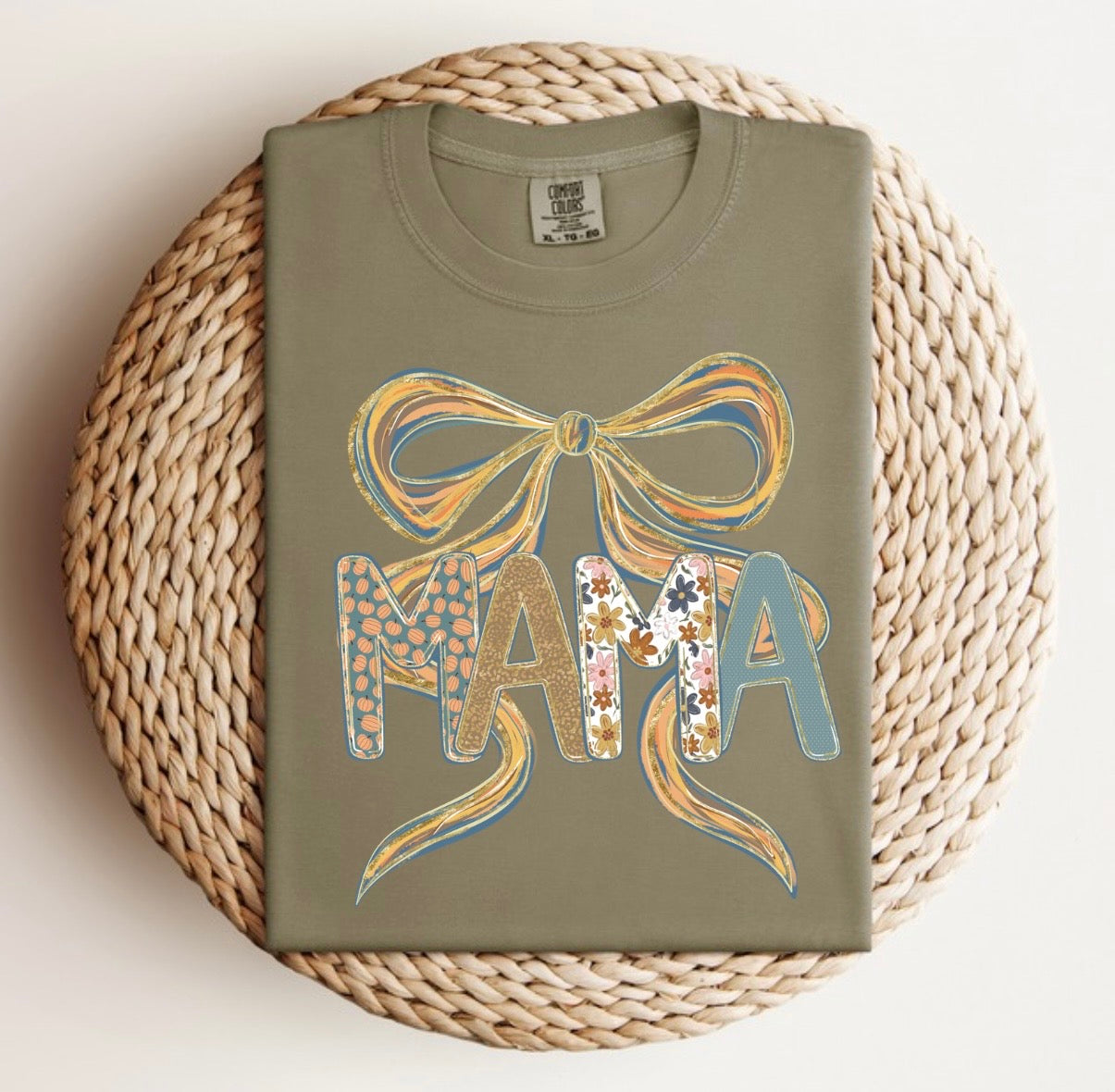 Mama Fall Bow Tee.