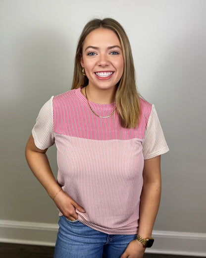 Pink Colorblock Top RTS