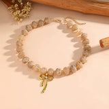Beaded Bow Necklace