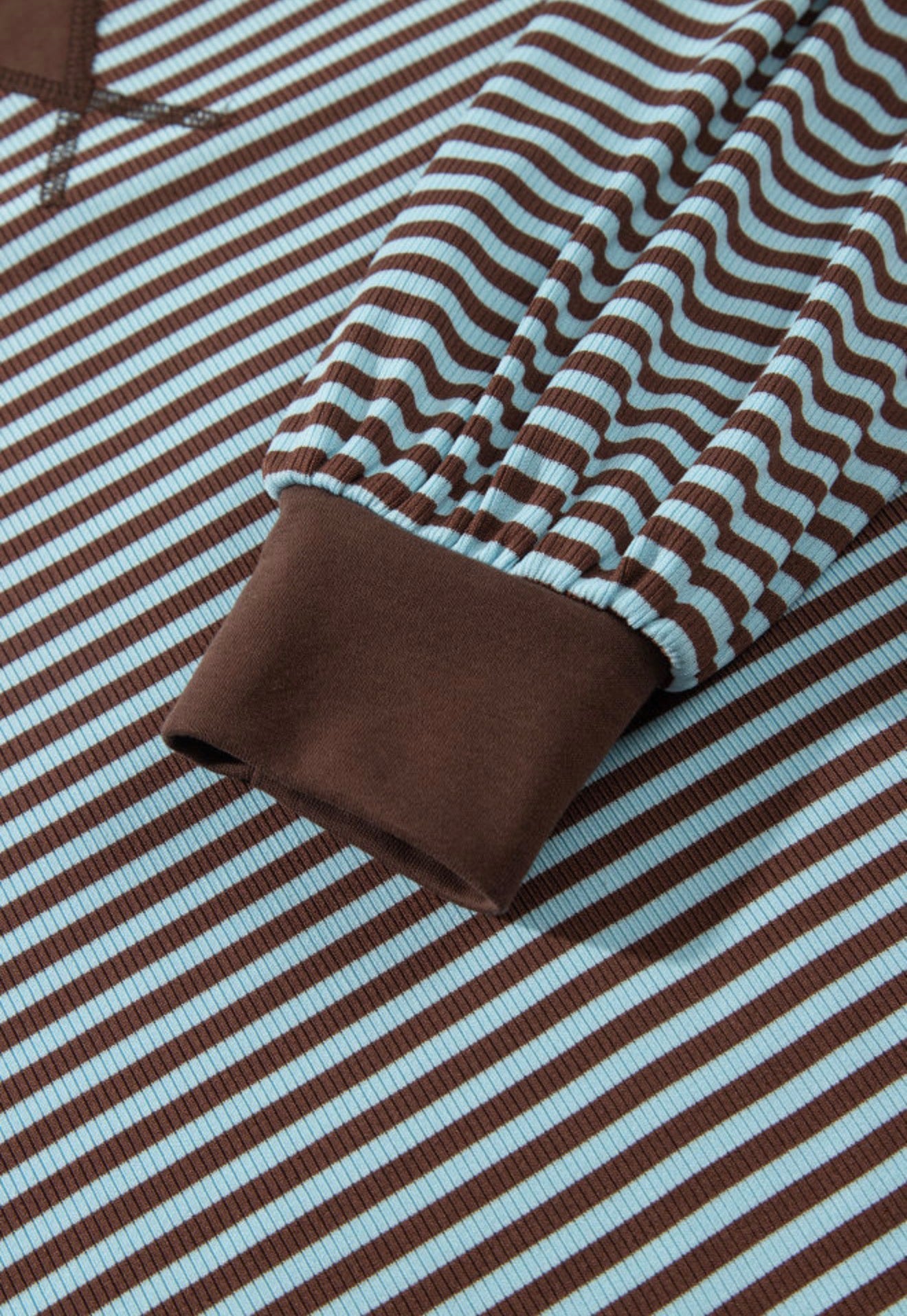 Brown Stripe Two Piece Set