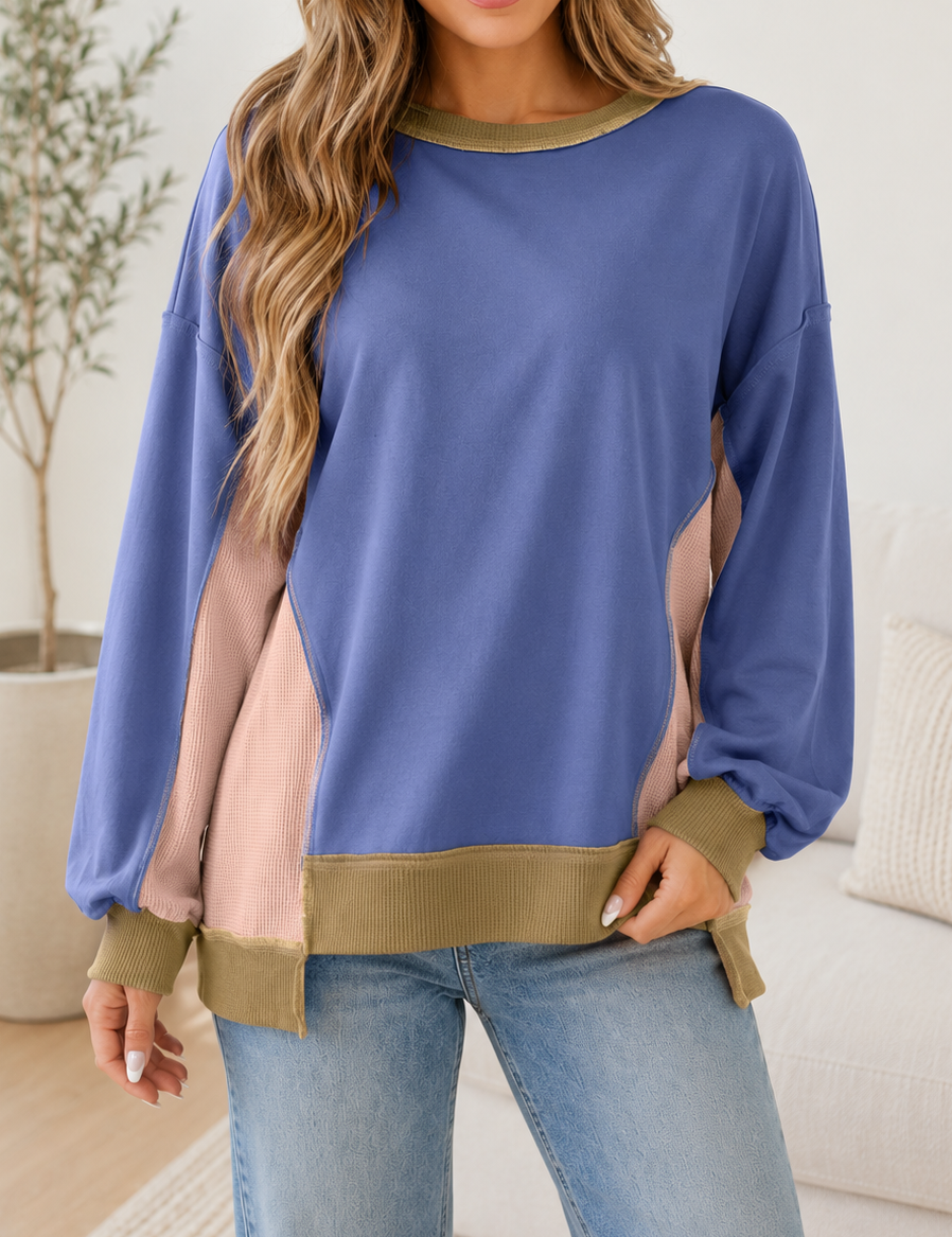 Colorblock Oversized Sweatshirt