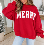 MERRY Oversized Embroidered Sweatshirt