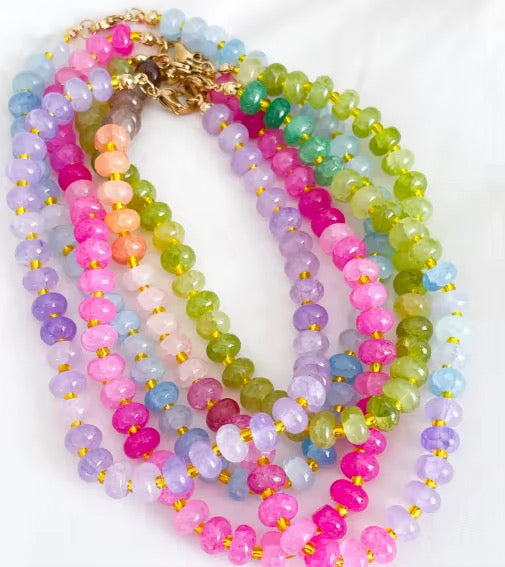 Trendy Stone Colorful Necklace