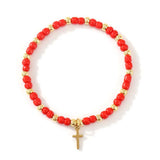 Cross Beaded Bracelet