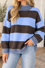 Blue Stripe Relaxed Sweater