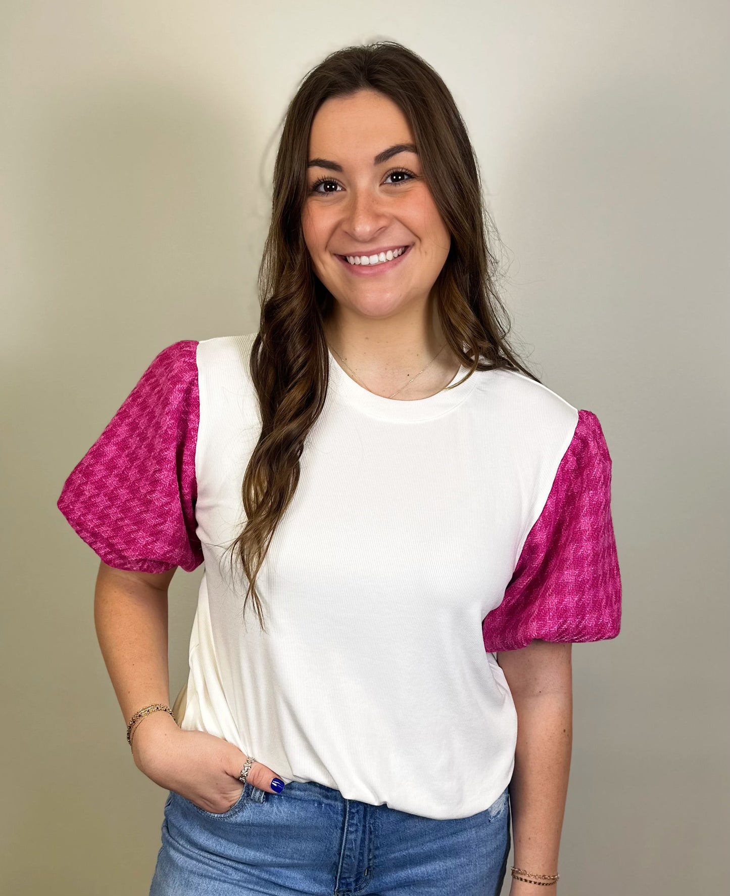 Tweed Puff Top RTS