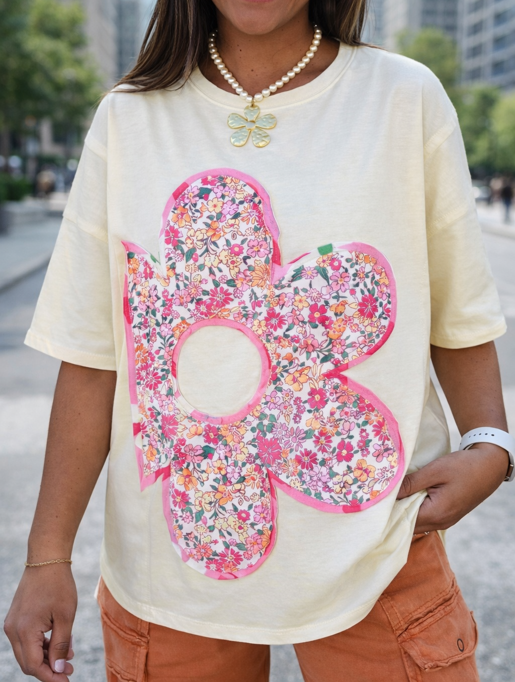 Floral Raw Seam Flower Top NEW RTS