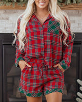Red Christmas Plaid Set