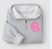 Monogram Fleece Lined Half Zip Pullover