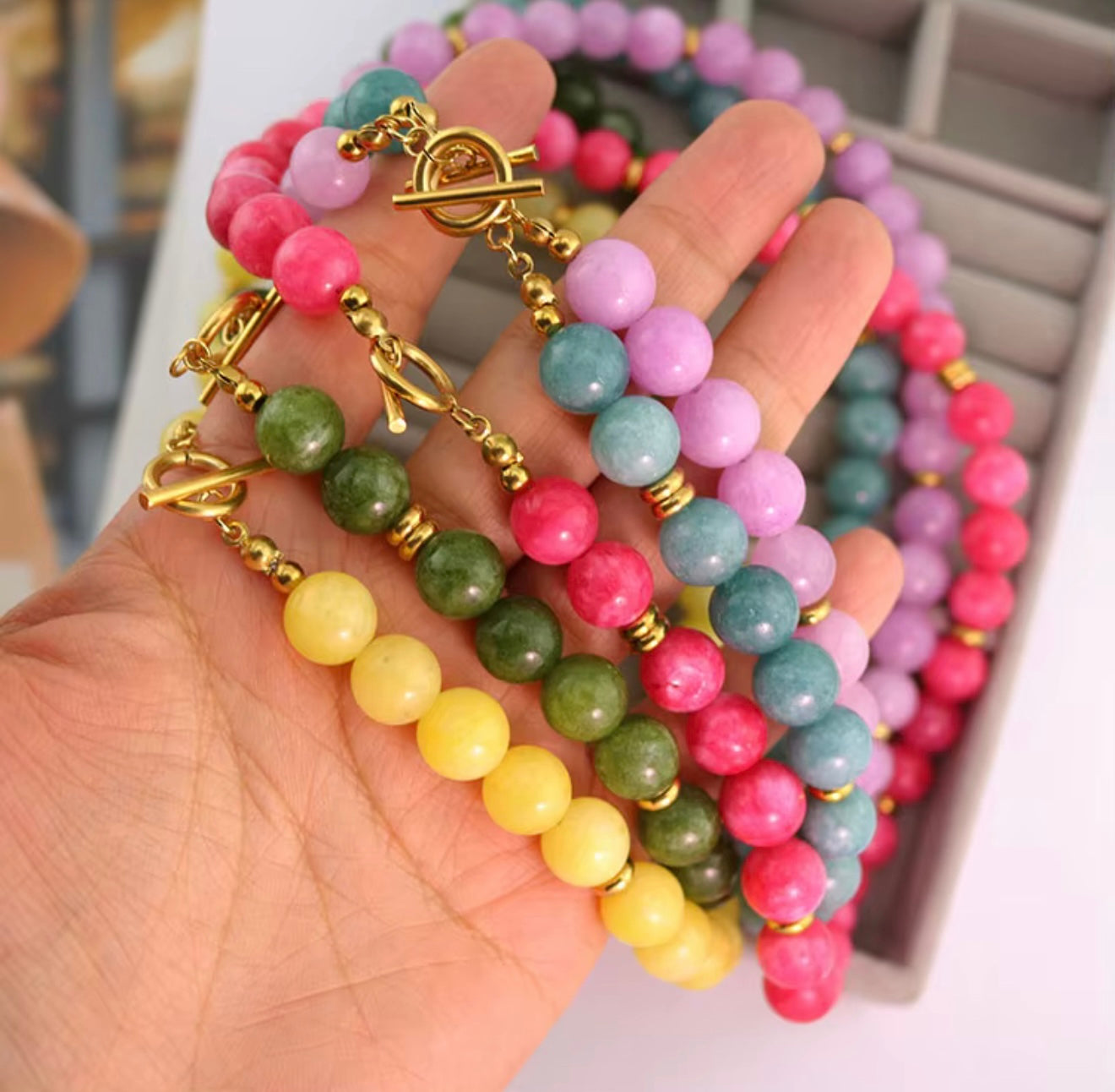Color Pop Jade Chocker Necklace