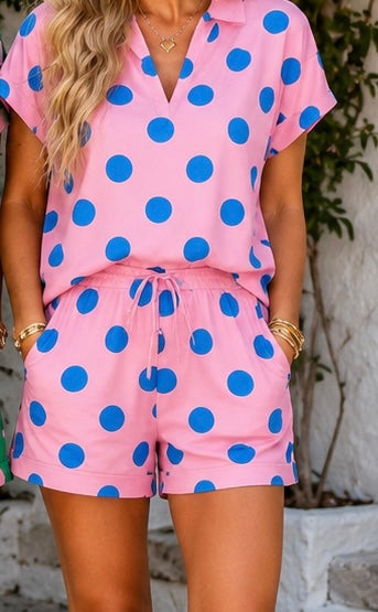 Polka Dot Shortie Set