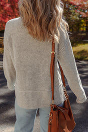 Gray High Neck Sweater