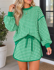 Gingham Skort Set