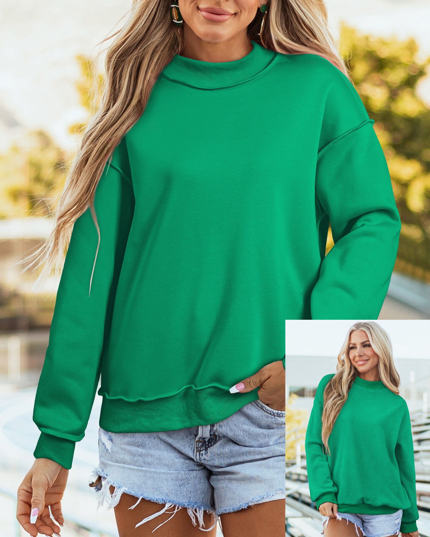 Mock Neck Sweatshirt Full Run RTS