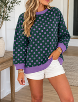 Green Polka Dot Trim Top