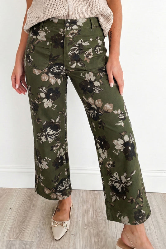 Green Vintage Floral Pant New RTS