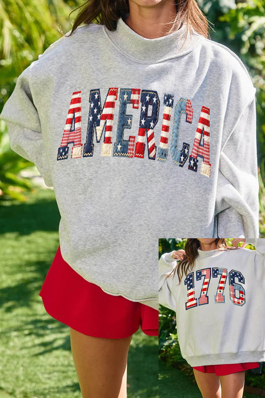Grey AMERICA 1776 Reversible Sweatshirt