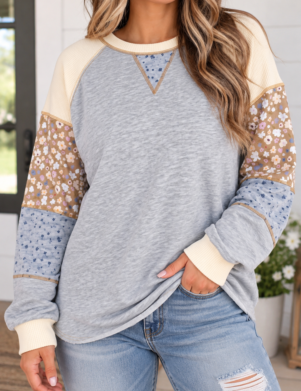 Grey_Colorblock_Floral_Waffle_Top.png