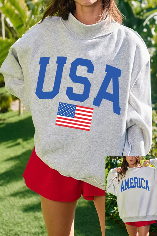 Grey Reversible Graphic Sweatshirt