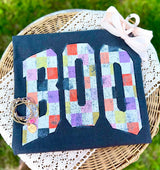 Colorful Checkered Boo Tee.